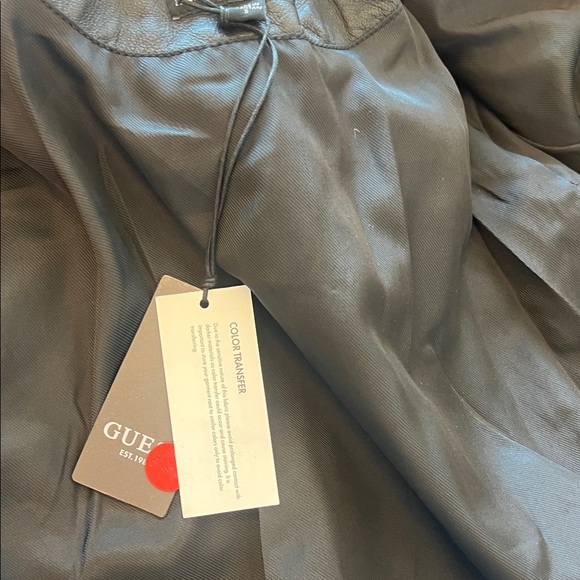 Guess Black Leather Moto Women's Jacket - Picture 10 of 11